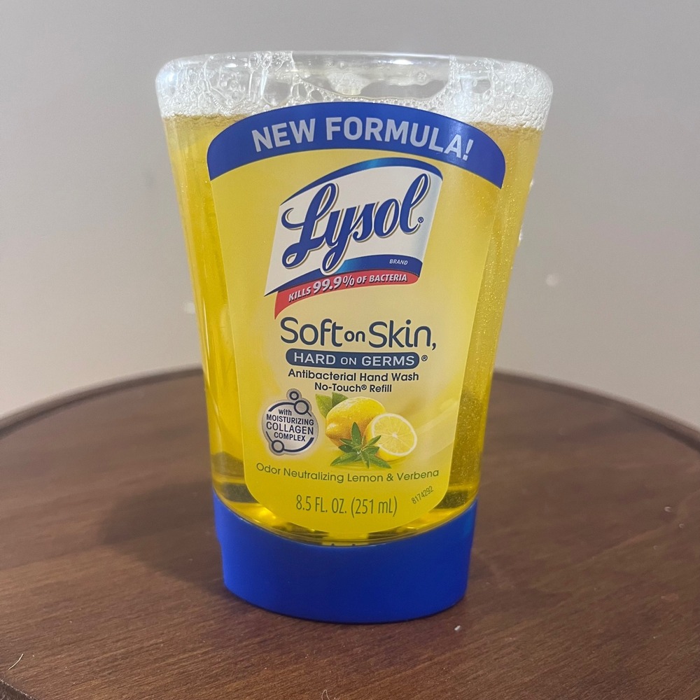 Lysol‎ No-Touch Antibacterial Hand Wash Refill Lemon Verbena 8.5oz New Formula